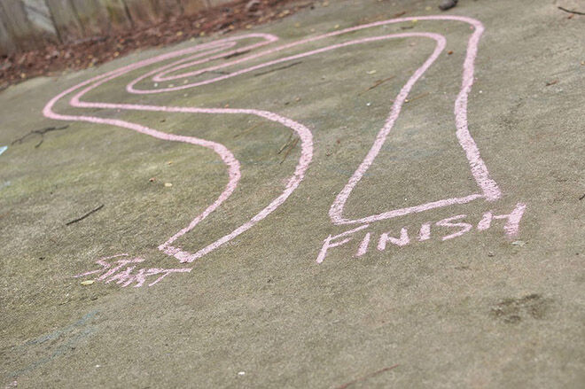 The Samantha Show. How to build a backyard race track.