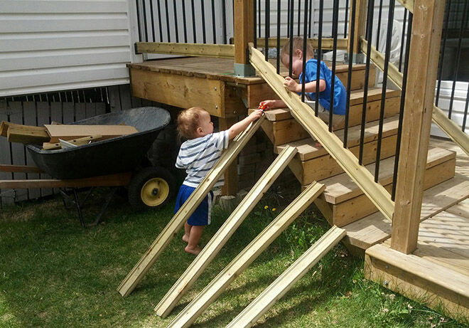 And Next Comes L. How to make a backyard racing track.