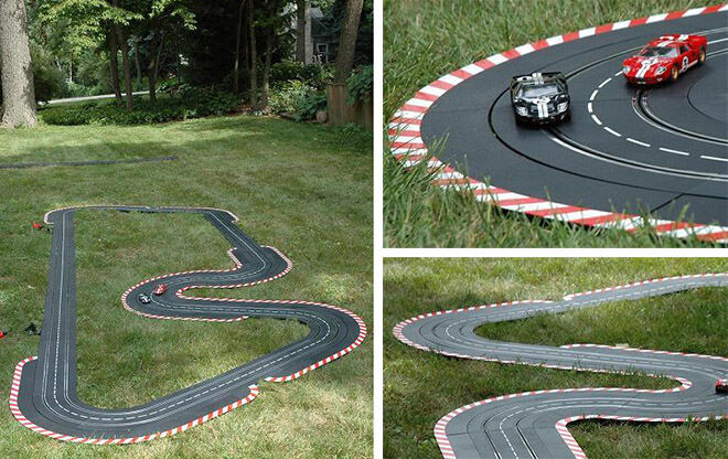 Outdoor slot store car track