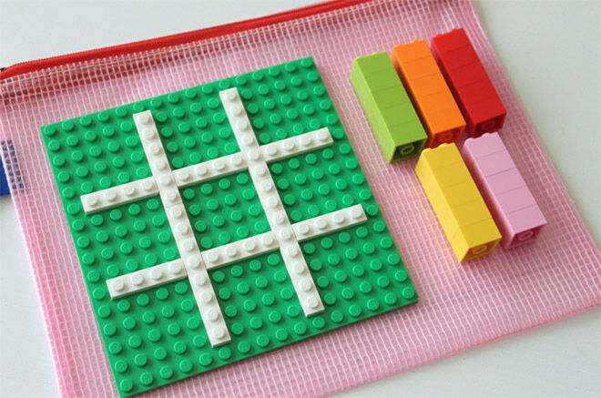 Use Lego for on the go Tic Tac Toe. 