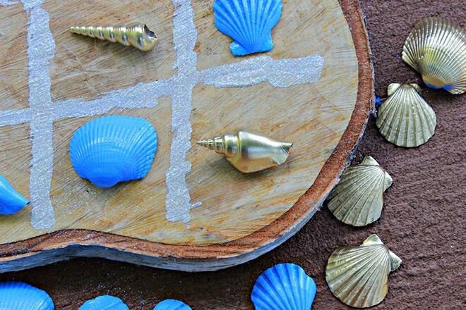 DIY tic tac toe shells