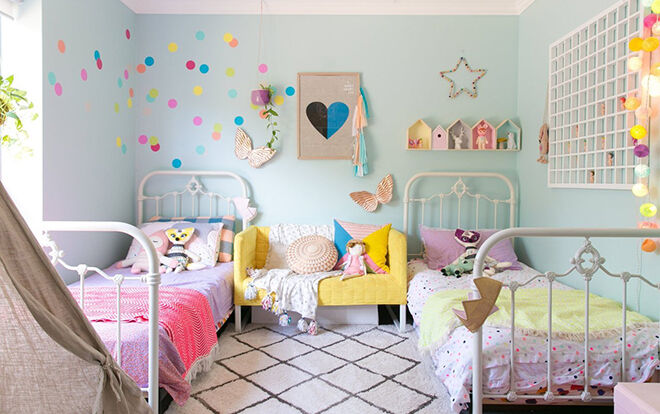 Shared girls room - Apartment Therapy. Toddler Room Inspiration.