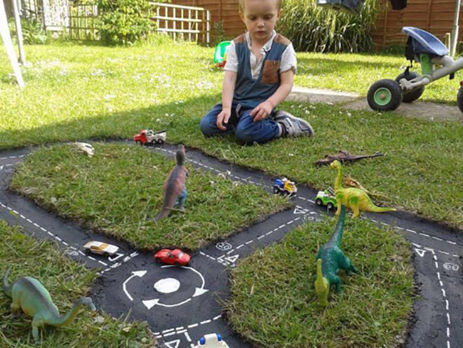 The Whoot. How to make a backyard race track.