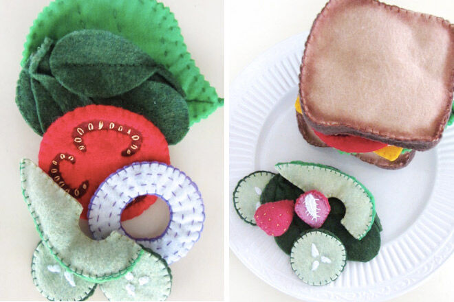 Felt sandwich kit. busy bag insert idea