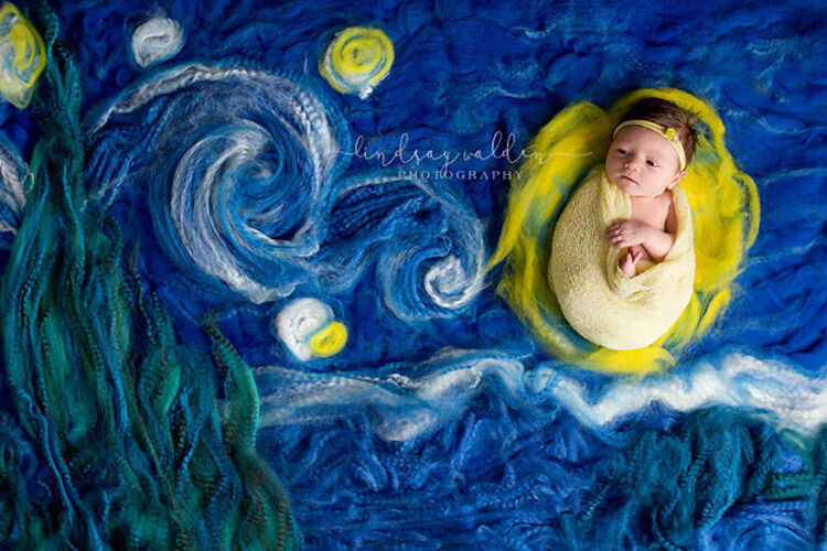 Newborn photographer Lindsay Walden starry starry night