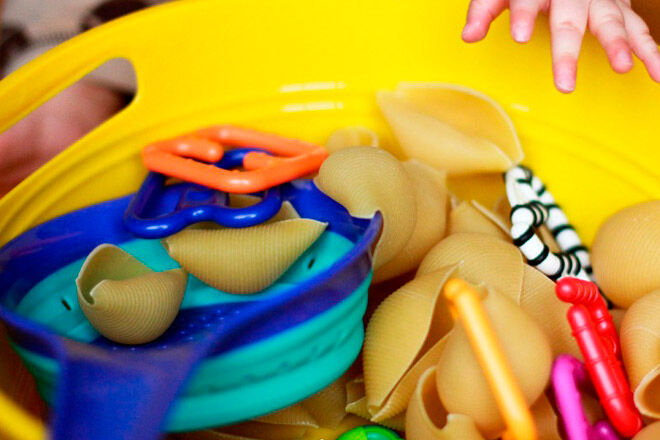 sensory play bub baby