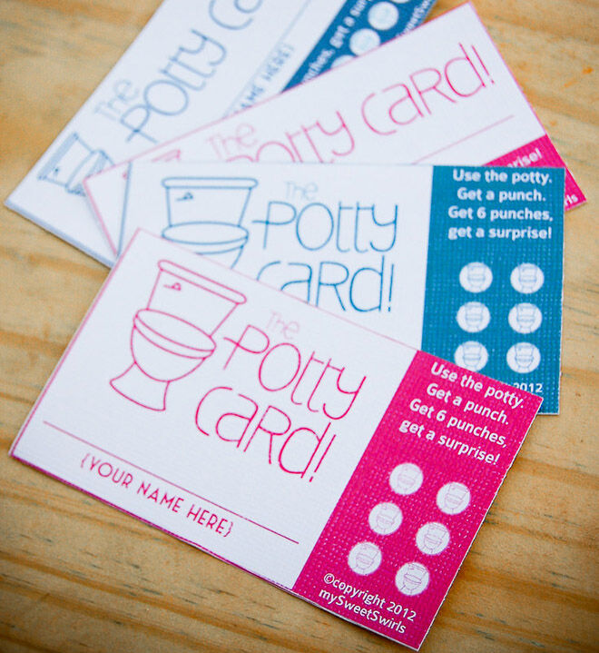 Potty Punch Cards