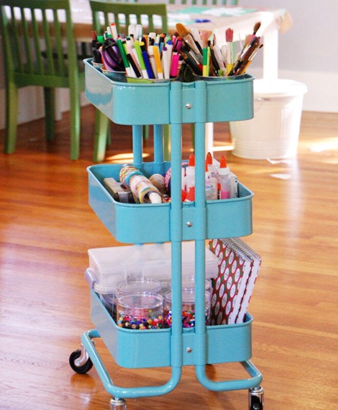 15 neat ways to organise kids' craft supplies