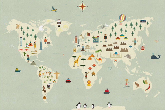 Etsy Daily Find world map