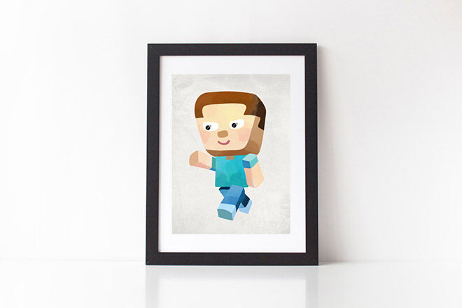 Steve Print - Minecraft Gift Guide