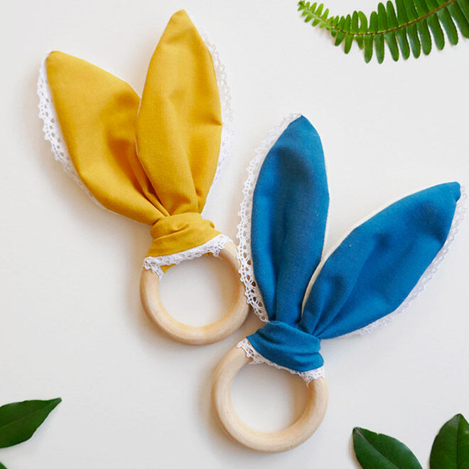 Bunny teether by kind of Joy