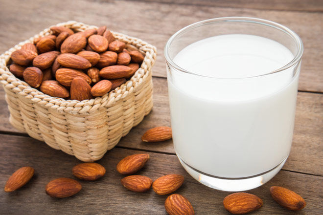 nutrients for kids almond milk
