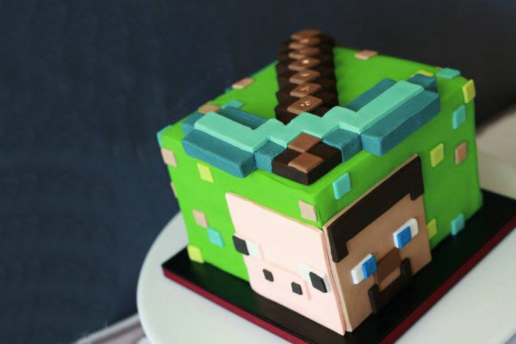 minecraft steve cake