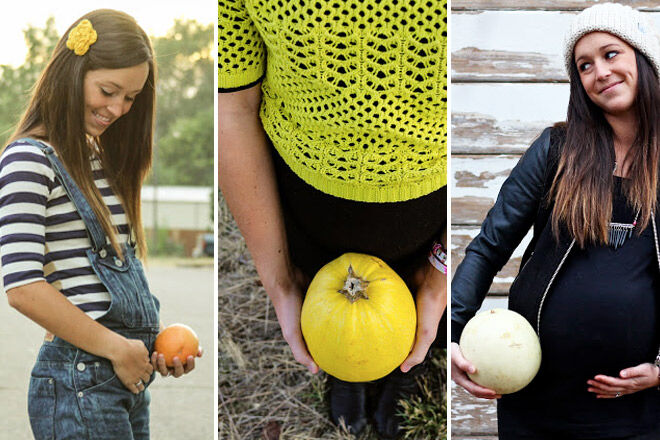 Pregnancy week by week photo record fruit