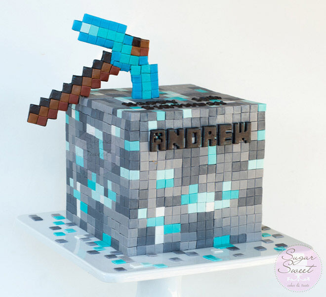 minecraft diamond ore cake