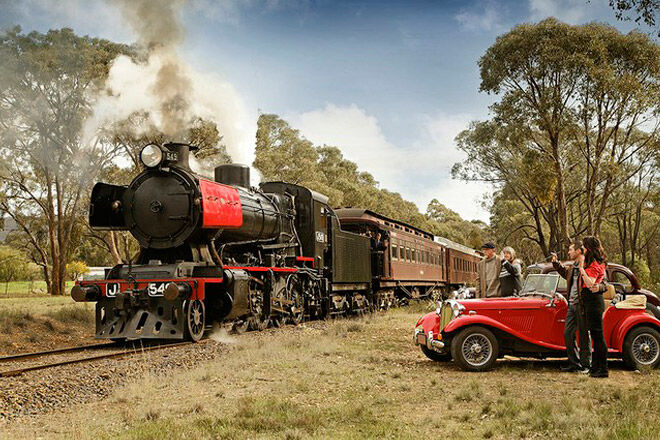 castlemaine victoria kid train steam rail family