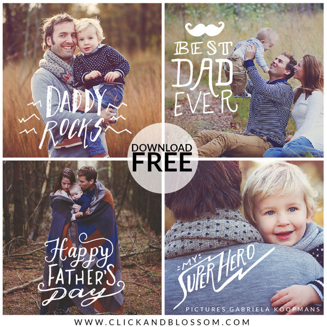 Fathers day photos overlays