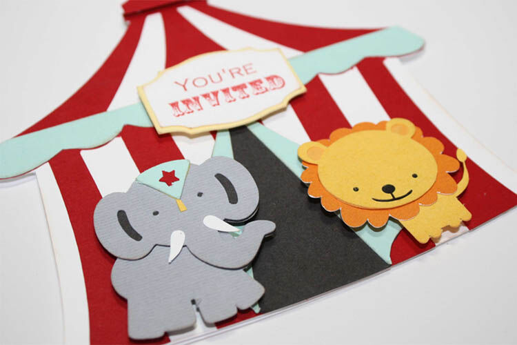 circus birthday party invitation idea