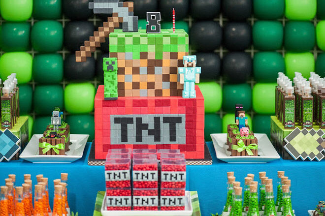 LEGO Minecraft Cake - Grace Like Rain Blog