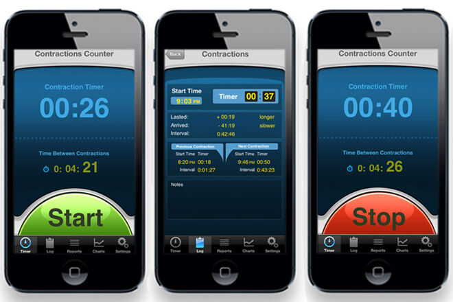 birth contraction app timer
