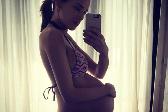 celebrity afl pregnancy pregnant twins Rebecca Judd