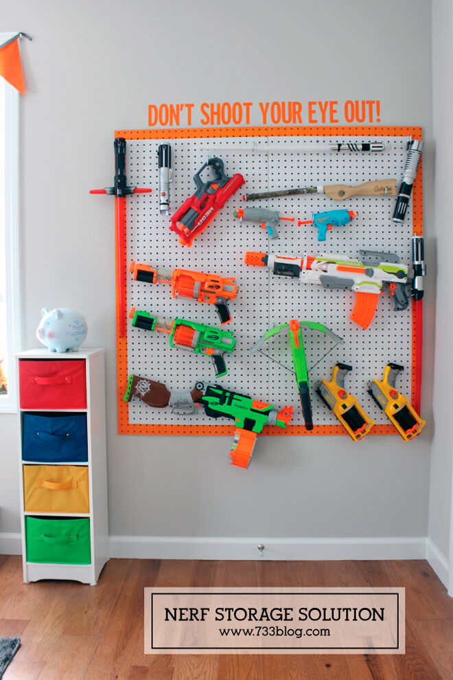 Ready, aim, tidy! 8 ways to store Nerf guns | Mum's Grapevine