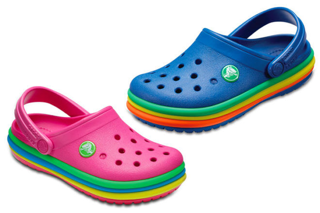 Kids Crocs Rainbow Band Clog