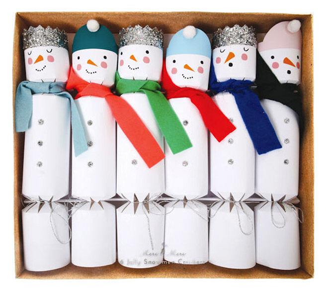 DIY snowman christmas crackers