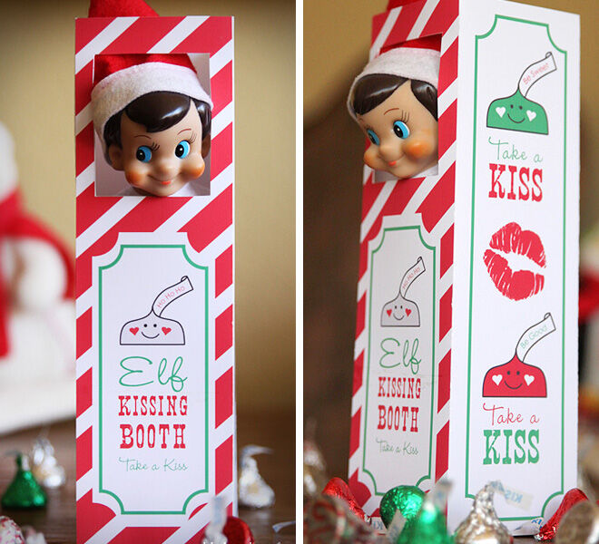 Elf Kissing Booth Free Printable Printable Blog Calendar Here