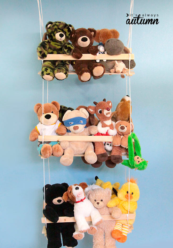 Cuddly toy storage clearance ideas