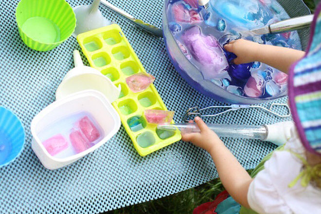 ice water play toddler