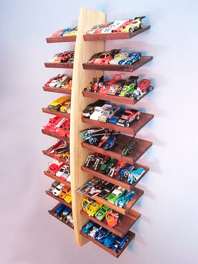 toy car storage shelf