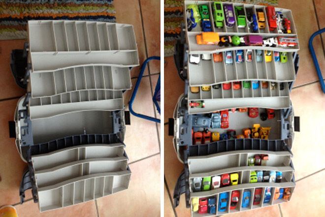 tackle box toy car storage