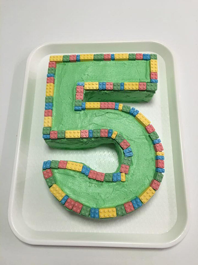 lego number cake kids