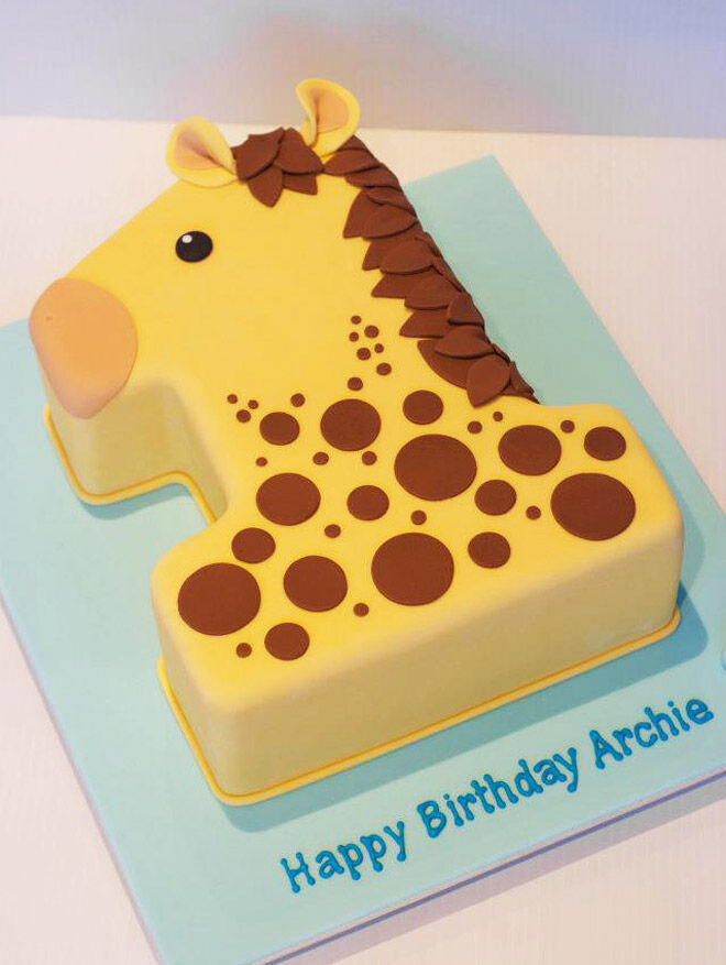 Safari Animals Number Cake