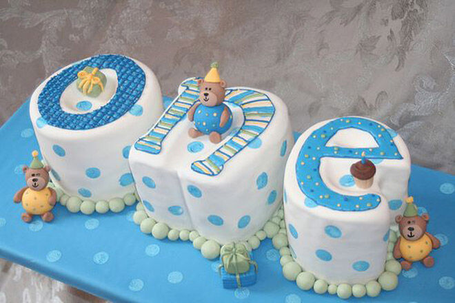 letter number cake kids