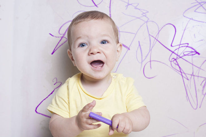 toddler cleaning hacks drawing on walls
