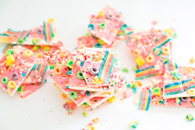 recipe rainbow unicorn bark