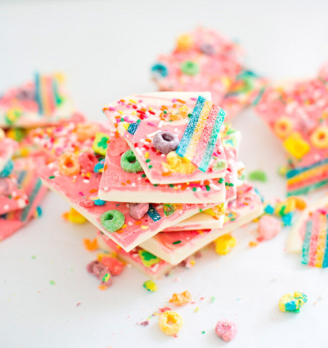 recipe rainbow unicorn bark