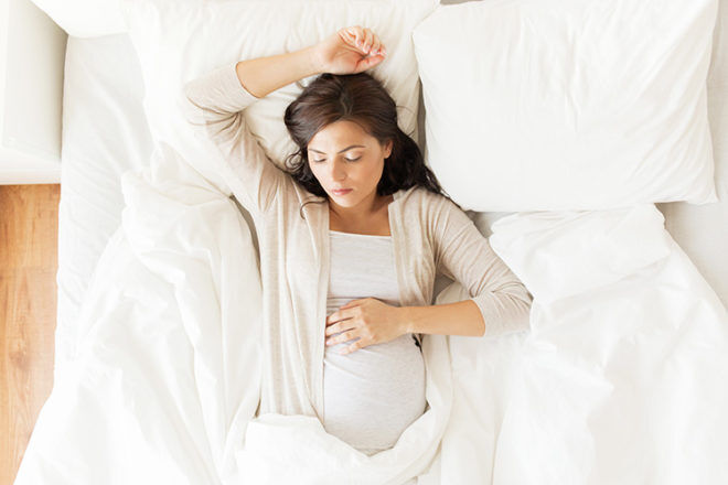 pregnant women asleep