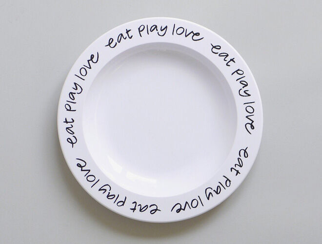 Valentine's Day - Buddy Bear Eat Play Love Plate