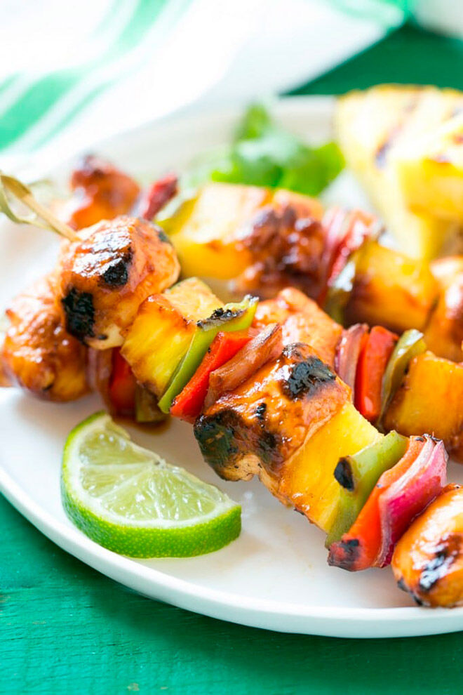 hawaiian chicken kabobs camping food kids