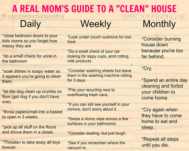real mum guide to cleaning house