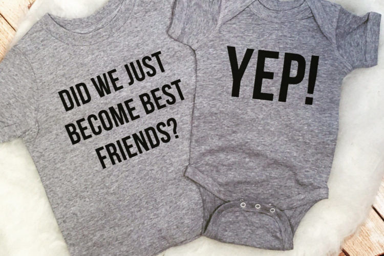 Matching sibling and best friend T-shirts