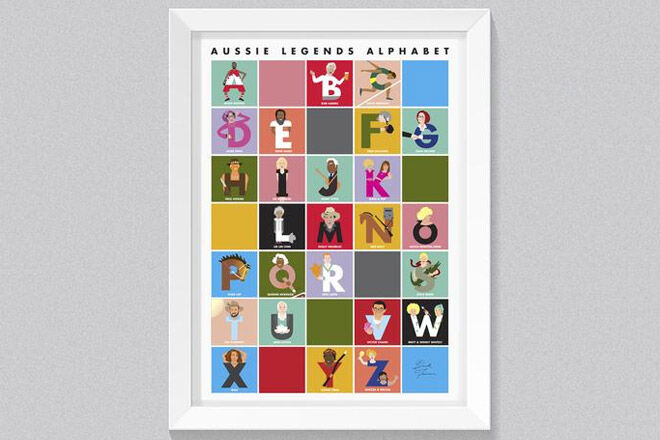 Alphabet Aussie Legends poster