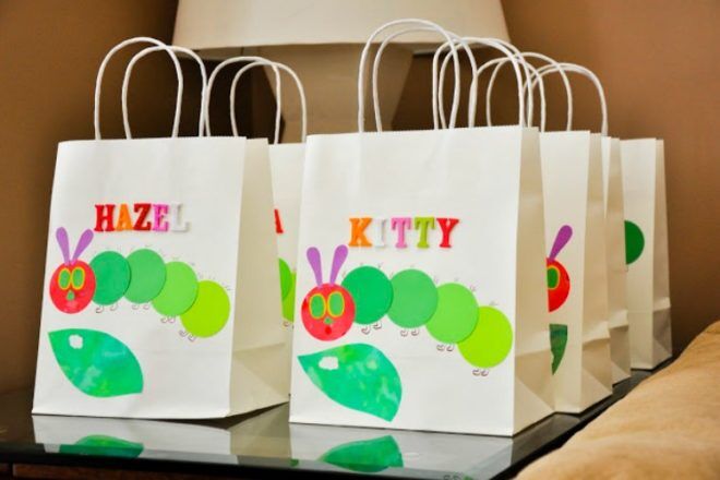 very hungry caterpillar party bags