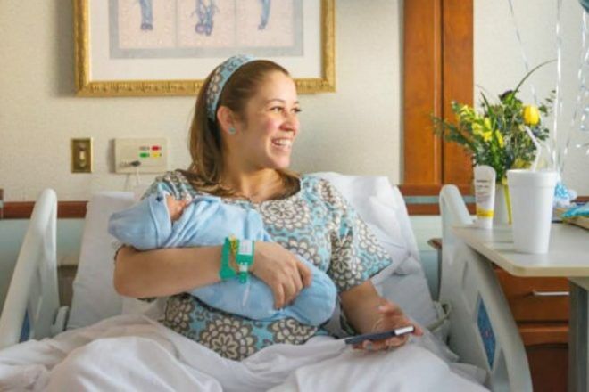 Modmom Etsy maternity hospital gown
