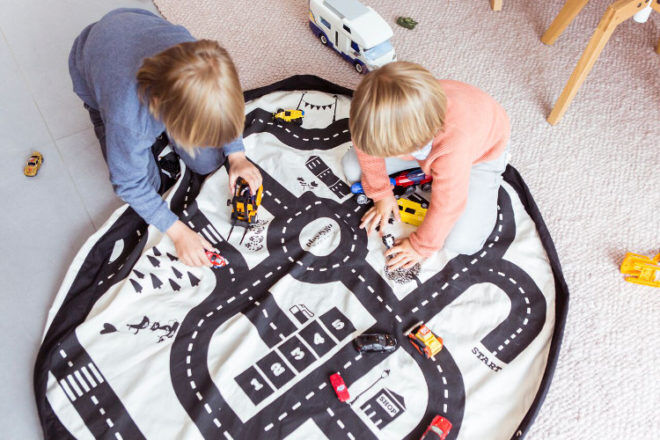 Play and Go roadmap car play mat toy storage bags