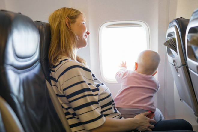 entertain baby on long haul flight