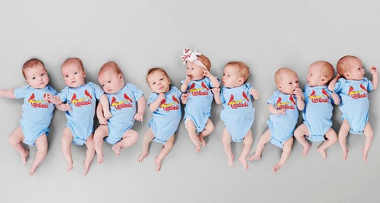 MoBap Baseball Team triplet babies
